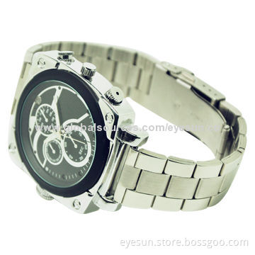Video Spy Camera Watch with Night Vision Open Automatically, LED Light for Lighting, 1,080 Pixels